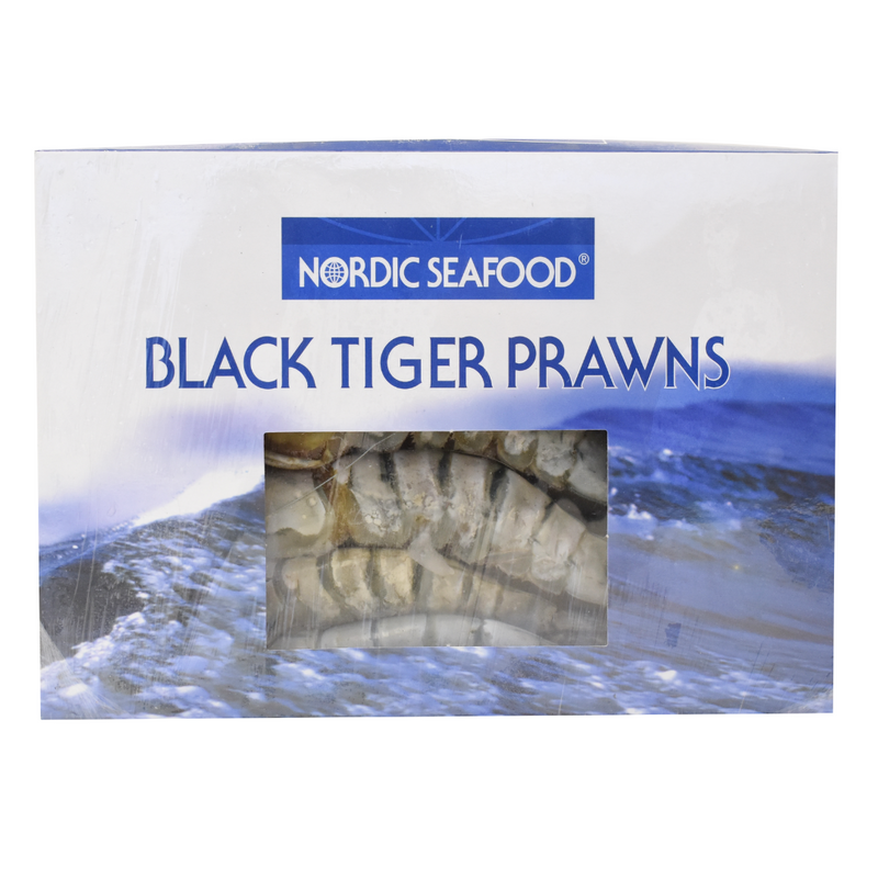 Black Tiger Garnelen mit Kopf und Schale 750g (8/12)